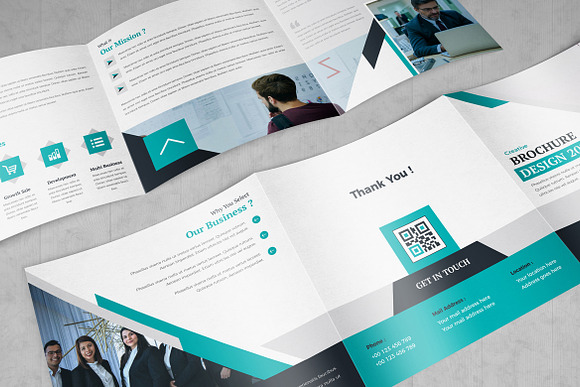 Corporate Square Trifold Brochure in Brochure Templates - product preview 5