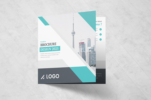 Corporate Square Trifold Brochure in Brochure Templates - product preview 6