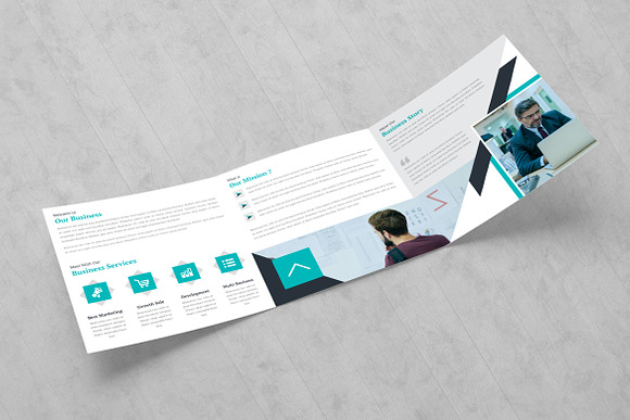 Corporate Square Trifold Brochure in Brochure Templates - product preview 7