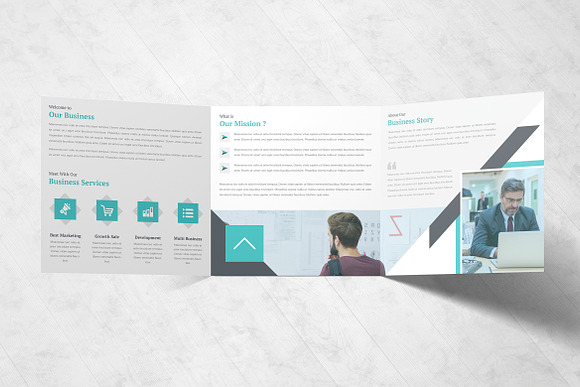 Corporate Square Trifold Brochure in Brochure Templates - product preview 8