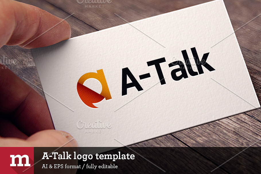 A-Talk logo template in Logo Templates - product preview 8
