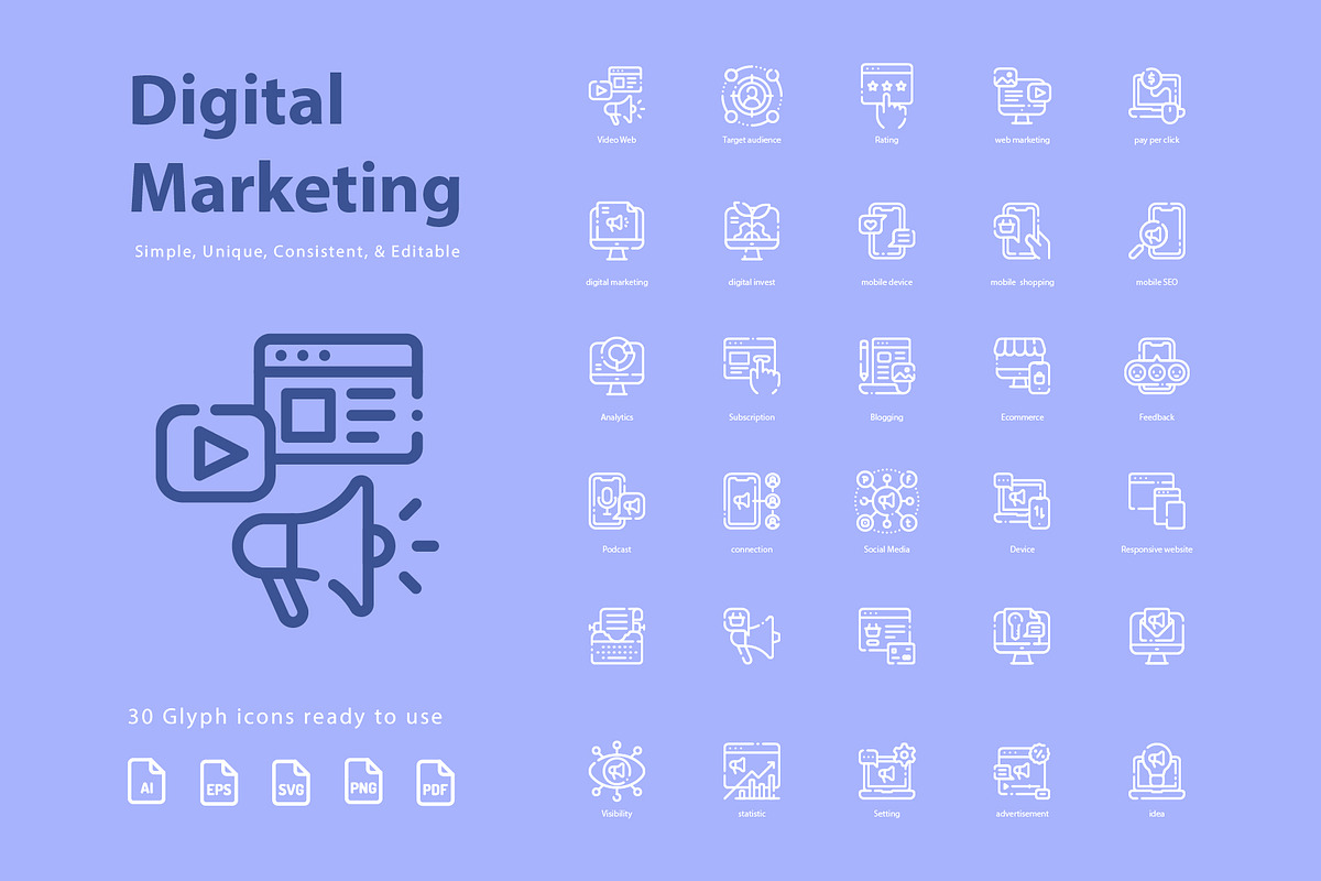 Digital Marketing Lineart Icons in Marketing Icons - product preview 8