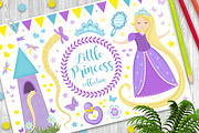Cute little princess Rapunzel set