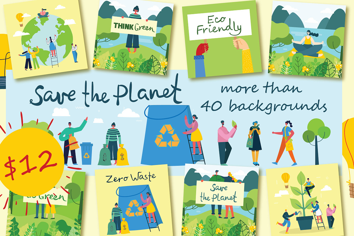 Save the planet in Illustrations - product preview 8