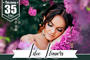 35 Lilac flower photo overlays,