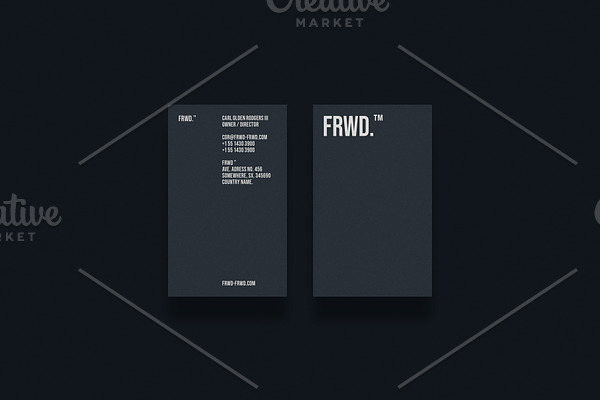 Business cards template: FRWD