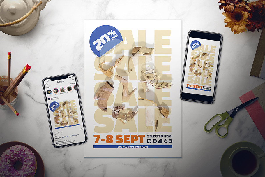 Sale Flyer Set in Flyer Templates - product preview 8