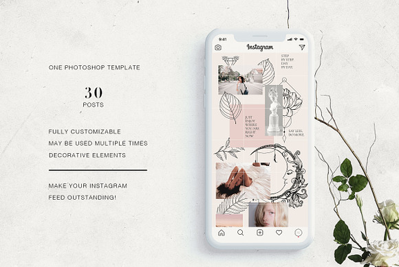 Doodles Instagram Puzzle in Instagram Templates - product preview 3