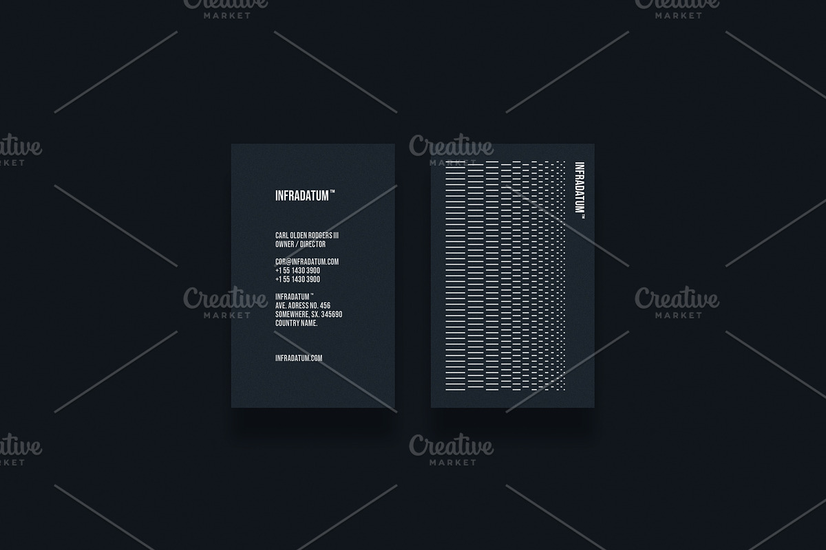 Business cards template: Infradatum in Business Card Templates - product preview 8