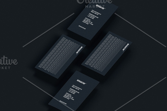 Business cards template: Infradatum in Business Card Templates - product preview 2