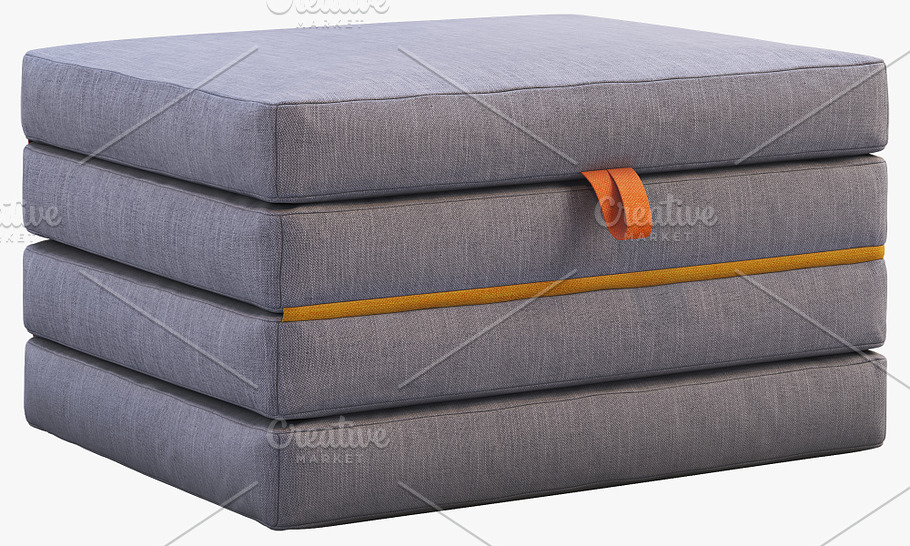 Mattress folding 3d model in Furniture - product preview 3
