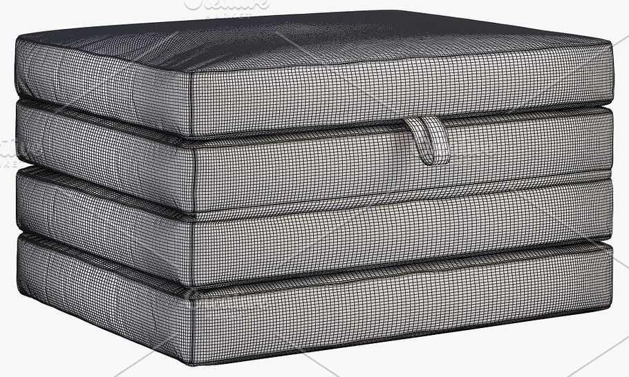 Mattress folding 3d model in Furniture - product preview 4