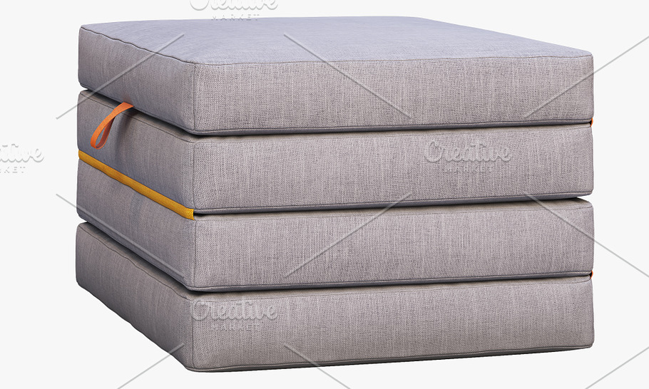 Mattress folding 3d model in Furniture - product preview 6