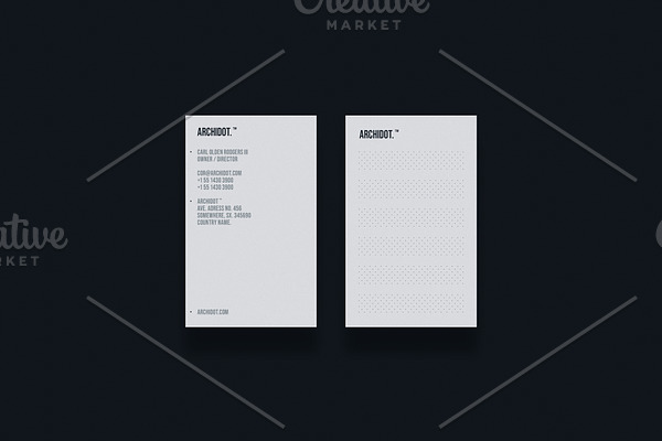 Business cards template: Archidot