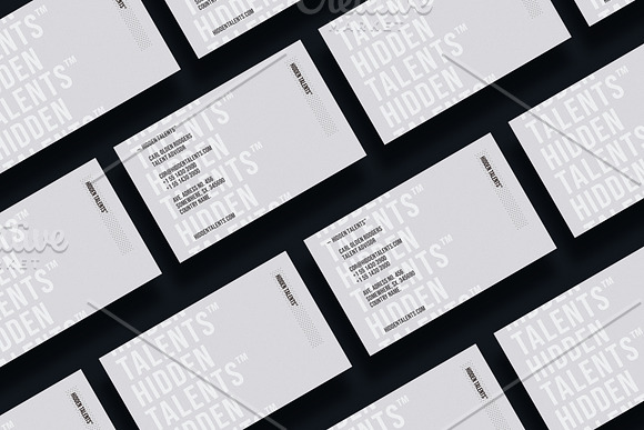 Business card template: Hidden T in Business Card Templates - product preview 1