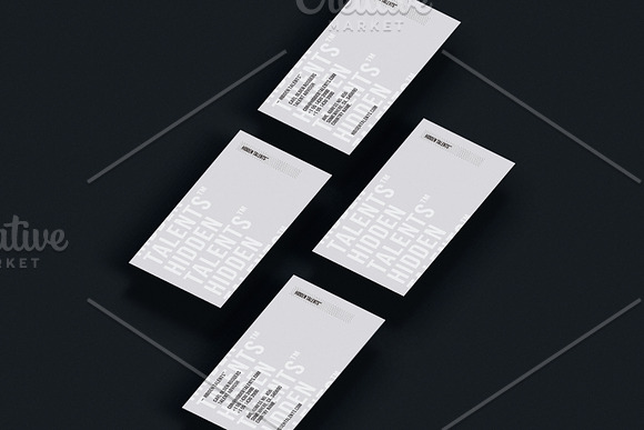 Business card template: Hidden T in Business Card Templates - product preview 2