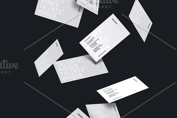 Business card template: Hidden T in Business Card Templates - product preview 3