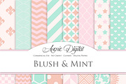 Blush and Mint Digital Paper