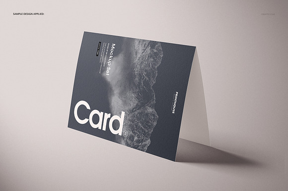 Folded A4 Cards Mockup Set in Product Mockups - product preview 5