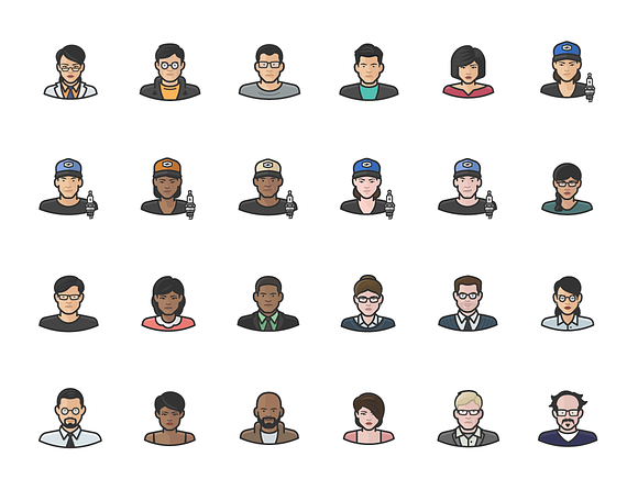 Diversity Avatars v2 - Volume 1 in Face Icons - product preview 2