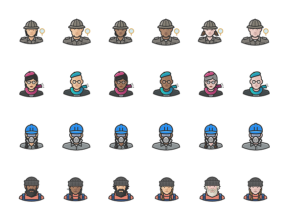 Diversity Avatars v2 - Volume 1 in Face Icons - product preview 3