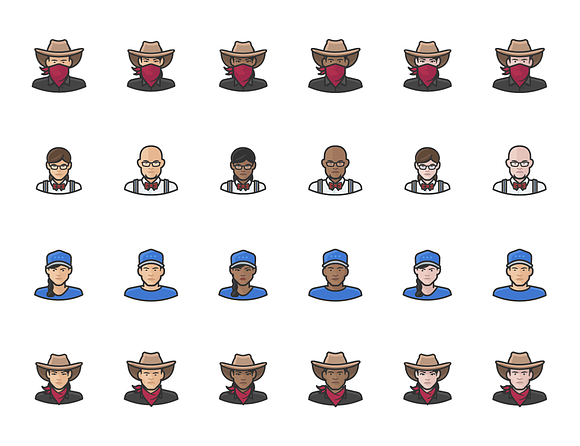Diversity Avatars v2 - Volume 2 in Face Icons - product preview 1
