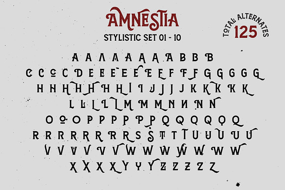 Amnestia Typeface with Extra in Serif Fonts - product preview 14