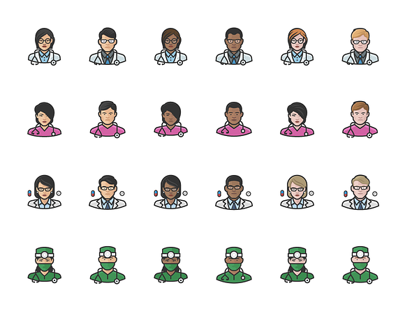 Diversity Avatars v2 - Volume 4 in Avatar Icons - product preview 5