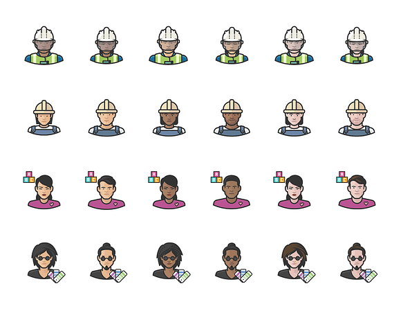 Diversity Avatars v2 - Volume 4 in Avatar Icons - product preview 6