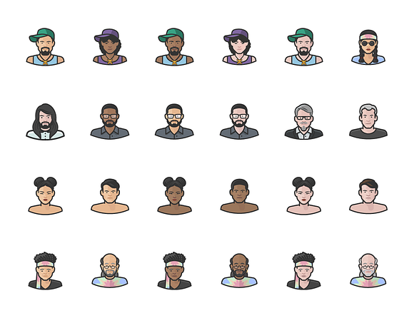 Diversity Avatars v2 - Volume 6 in Avatar Icons - product preview 2