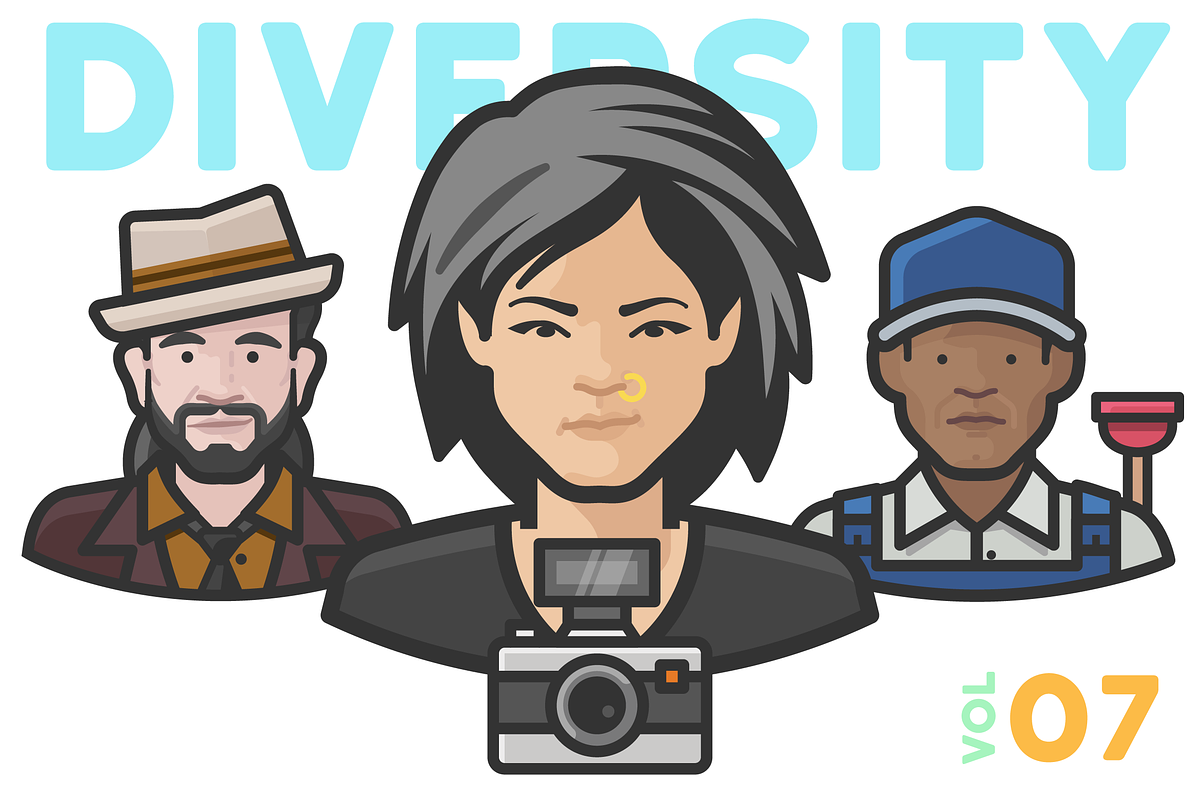 Diversity Avatars v2 - Volume 7 in Avatar Icons - product preview 8