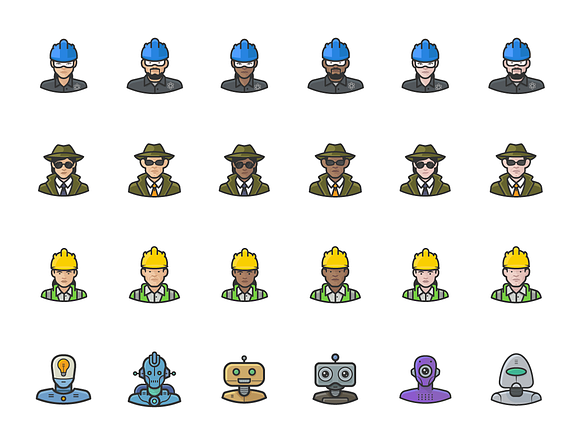 Diversity Avatars v2 - Volume 8 in Avatar Icons - product preview 1
