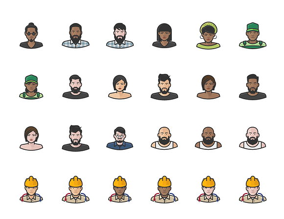 Diversity Avatars v2 - Volume 8 in Avatar Icons - product preview 2