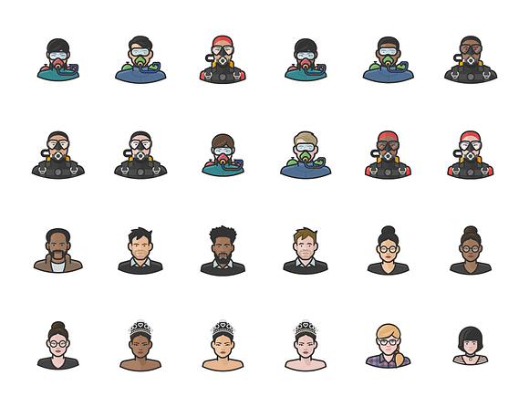 Diversity Avatars v2 - Volume 8 in Avatar Icons - product preview 3