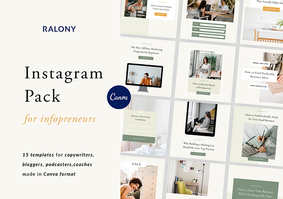 Instagram Pack for Infopreneurs in Instagram Templates - product preview 7