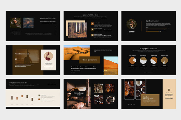 Yokea : Brown Lookbook Powerpoint in PowerPoint Templates - product preview 4