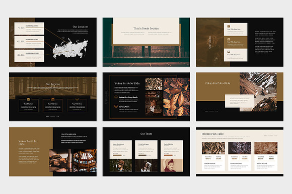 Yokea : Brown Lookbook Powerpoint in PowerPoint Templates - product preview 5