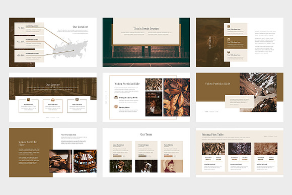 Yokea : Brown Lookbook Powerpoint in PowerPoint Templates - product preview 11