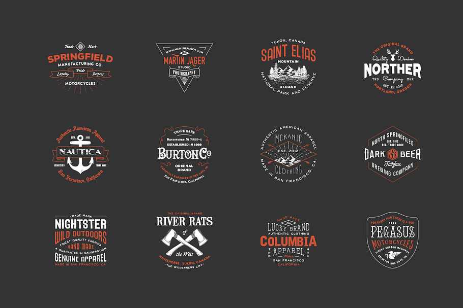 Hipster Vintage Logo Pack 2 in Logo Templates - product preview 8