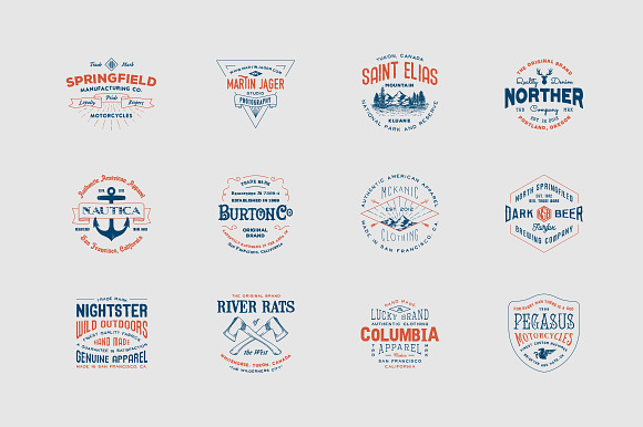 Hipster Vintage Logo Pack 2 in Logo Templates - product preview 1