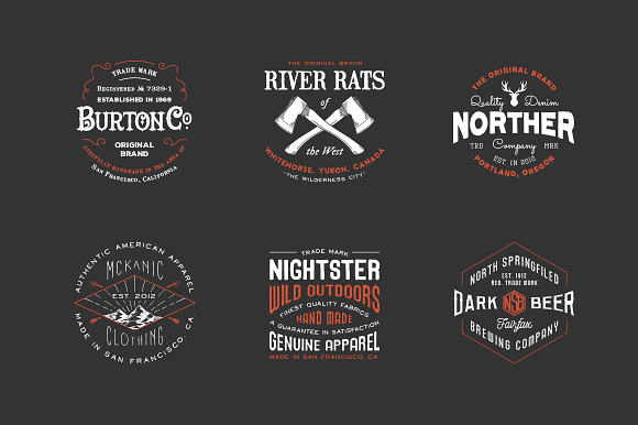 Hipster Vintage Logo Pack 2 in Logo Templates - product preview 3