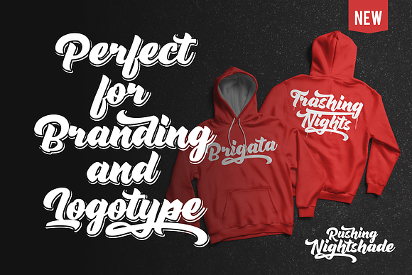 Rushing Nightshade in Script Fonts - product preview 1