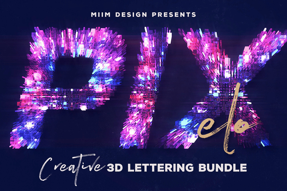 Pixelo – 3D Lettering in Graphics - product preview 8