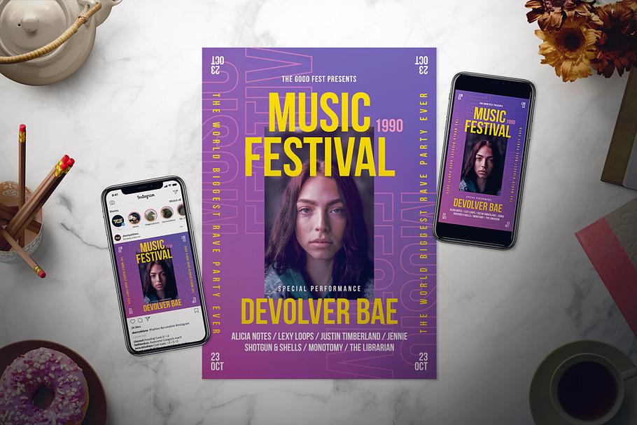 Music Festival Flyer Set in Flyer Templates - product preview 8