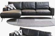Carlton three-seat sofas 3d model
