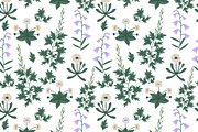 Seamless meadow pattern