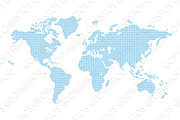 Octagons Flat Map World Background