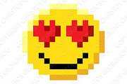 Emoticon Face Pixel Art Icon