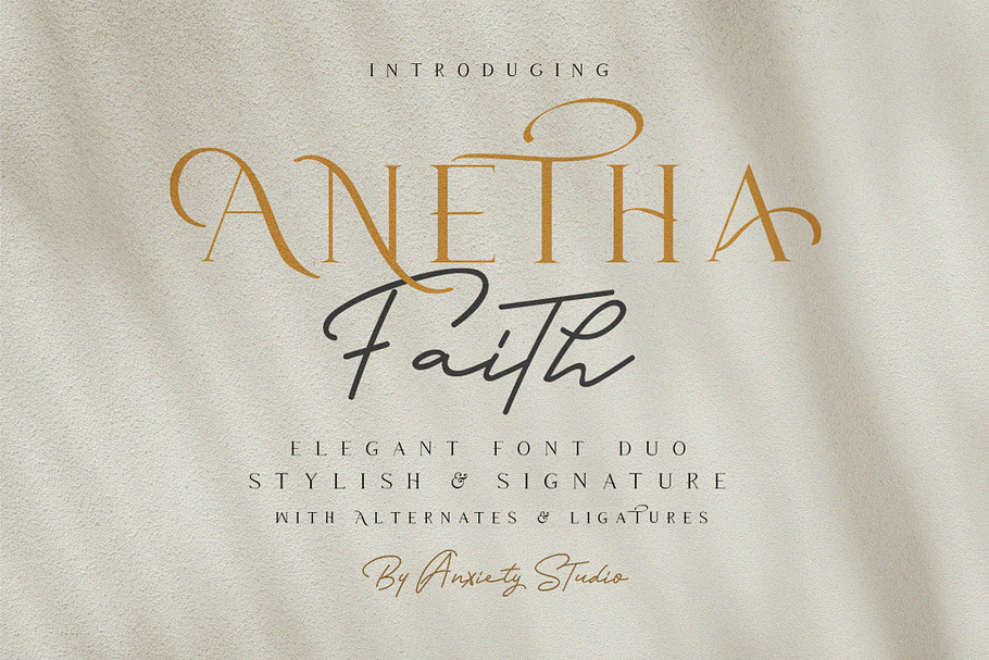Anetha Faith Signature Font Duo in Serif Fonts - product preview 8
