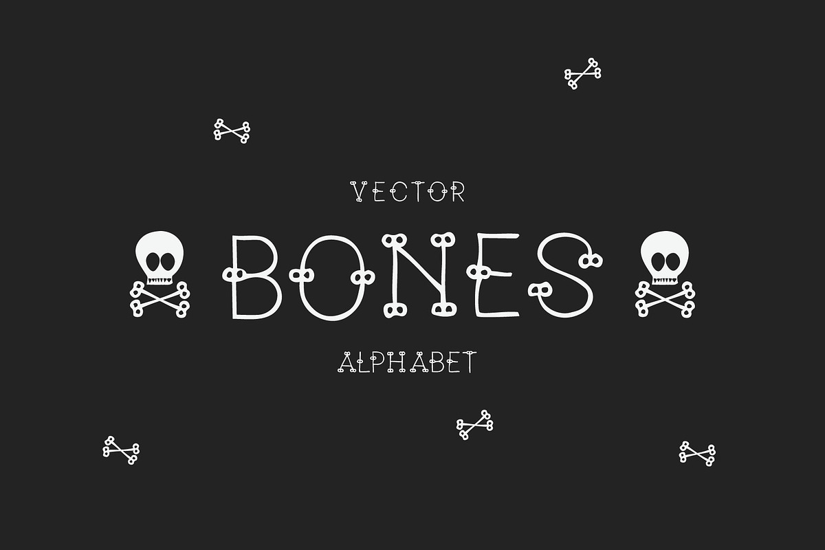 Vector Alphabet. Bones in Symbol Fonts - product preview 8
